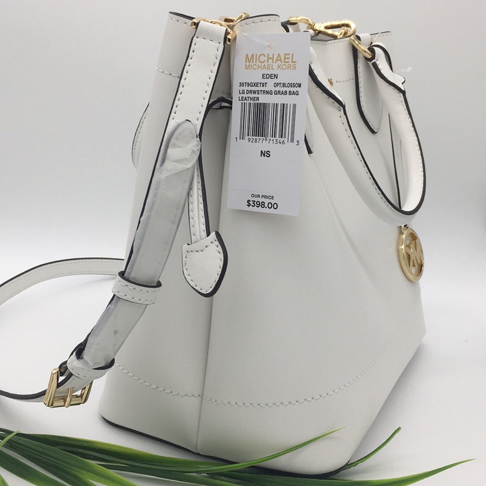 Michael Kors EDEN LG DRWSTRNG GRAB Bag Opt/ Blosso - Picture 6 of 8